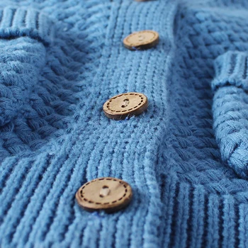 Rudenį kūdikių naujagimiui kailis medvilnės mezgimo ilgomis rankovėmis susagstomi megztiniai bamblys kūdikių drabužiai vaikams outwear 0-24m
