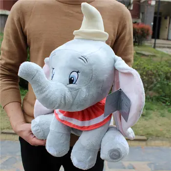 1piece 45cm=17.7 colių didelio dydžio, originalus Dumbo Dramblys Pliušiniai Žaislai Iškamšos, Minkšti Žaislai
