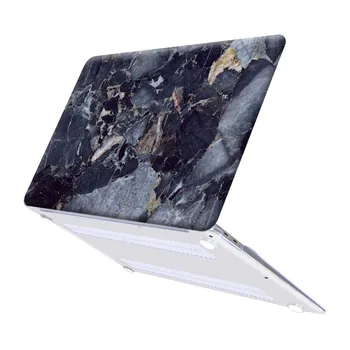 Marmuro Sunku Korpuso Nešiojamas atveju+klaviatūra odos Apple MacBook Air Pro Retina 11 12 13 15 & New Air 13 /Pro 13 15 Jutiklinis Baras