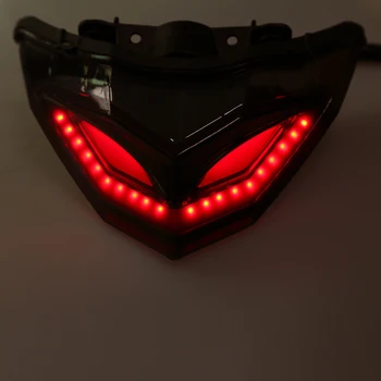 POSSBAY Motociklo LED galinius Žibintus Galiniai Stabdžiai užpakalinis žibintas Posūkio Signalo Indikatorius Integruota Šviesos Kawasaki NINJA 300 13 14