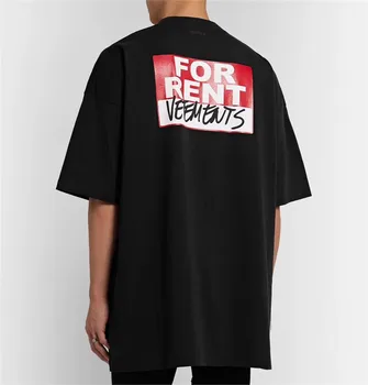 2020ss Vetements marškinėliai Vyrams, Moterims, Negabaritinių Atsitiktinis Raudonomis Raidėmis IŠSINUOMOTI Aukštos Kokybės Siuvinėjimo Vetements t-shirts
