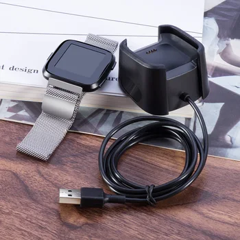 USB Įkrovimo Kabelis Fitbit versa/ versa lite Įkroviklis Smart Watch Priedų pakeitimo 1m Įkrovimo dokas laikiklio Adapteris