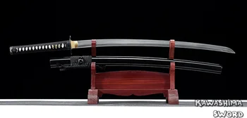 Rankų Darbo Full Tang Katana T10 Plieno, Molio Gydymo Nekilnojamojo Samurajus Kardas Pardavimui Paruoštas Pjovimo Bambuko-Naujų Atvežimas