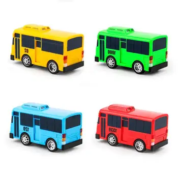4pcs/pak Animacinių filmų Mini PRIEKAIŠTAUTI Miesto Taksi Atgal Vaikų Švietimo Žaislai Mažai Autobusų korėjos Anime Modelio Autobusai Vaikams Kalėdų Dovanos