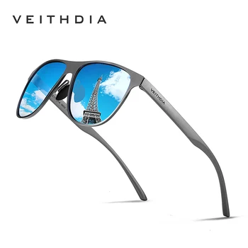 VEITHDIA Prekės Dizaineris Nerūdijančio Plieno TR90 Vyrai, Akiniai nuo saulės, Poliarizuoti UV400 Lens Saulės Akiniai Vyrams gafas de sol V3920