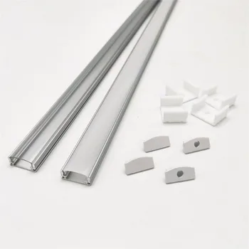 HAMRVL 2-30 nustato daug 0,5 m 12mm juostelės led aliuminio profilio šviesos juosta kanalo butas būstą pieniškas padengti aišku, dangteliai įrašus