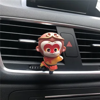Animacinių Filmų Beždžionė Mielas Mažai Kiaulių Automobilių Kvepalų Ventiliacijos Įrašą Naujų Automobilių Oro Gaiviklis Car Perfume Refill Auto Automobiliu Vidaus Aksesuarai