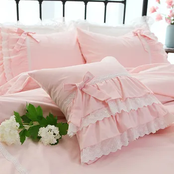 Top Sweet pink, dekoratyvinės pagalvėlės, Sodo stilius pagalvėlė padengti Nėrinių pynimas pagalvę padengti torto sluoksniai princesė bowknot pagalvės užvalkalą