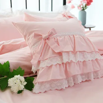 Top Sweet pink, dekoratyvinės pagalvėlės, Sodo stilius pagalvėlė padengti Nėrinių pynimas pagalvę padengti torto sluoksniai princesė bowknot pagalvės užvalkalą