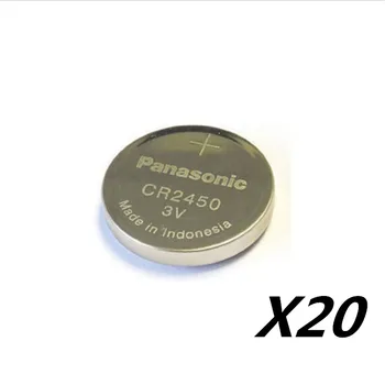 20PCS/DAUG Naujų Originalių Panasonic CR2450 CR 2450 3V Lithium Button Cell Baterijos Monetos Baterijas Laikrodžiai,laikrodžiai,klausos