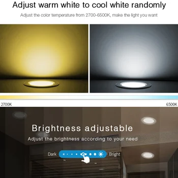 18W RGB+BMT LED Downlight pritemdomi AC 220V smart Patalpų kambarį šviesa gali Mobilųjį telefoną APP/Alexa balso/2.4 G nuotolinio valdymo