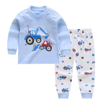 2020 medvilnės Vasaros baby vaikų minkštas kombinezonas šortai marškinėliai todder berniukas ir mergaitė vaikai dinozaurų animacinių filmų cute drabužiai