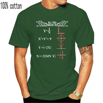 LEQEMAO Matematikos Viskas ko Jums Reikia-Tai Meilė, Vyrų& T Marškinėliai Atsitiktinis Atspausdinta Tee Aukščiausios Kokybės Naujas prekinis ženklas Vyrams& Vėliau kaip Print T-Shirt Vyrai