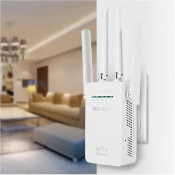 PIXLINK Belaidžio Maršrutizatoriaus Wifi Kartotuvas 300Mbps Signalo Stiprintuvas Dual LAN Prievadas 802.11 n/b/g Diapazonas Tinklas Expander Stiprintuvo 4Antenna