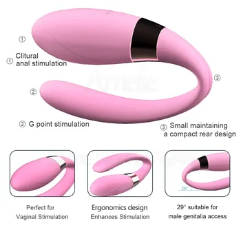 Nuotolinio Valdymo Vibratorių Klitorio Vibratorius G Spot Vibratoriai Moterims, Poroms Suaugusiųjų Sekso Žaislai C Tipo Vibruojantys Analiniai Kištukai Vibradores