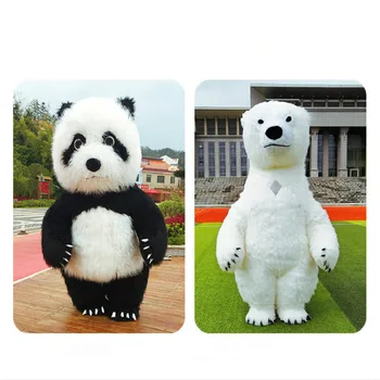 Infliacija Panda baltasis Lokys, 2.6 m 3m Oro Talismanas Kostiumas už Reklamos Pritaikyti Suaugusiųjų Vestuvių Talismanas Kostiumas Gyvūnų Kostiumas