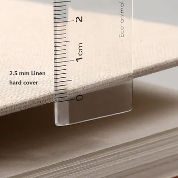 Spiralės Sketchbook Super Storas Sąsiuvinis Retro Lino Hardcover 120 Puslapių 160 GSM Profesionalūs Dažymo Keičiamų Pildymas