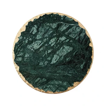 Non-slip Smaragdas Nekilnojamojo Marmuro miestelyje puodelis vieta kilimėlis Šešiakampis Turas Atsparus Karščiui Trivet Stalo Apdailos