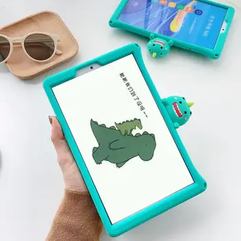 Silikono Vienaragis Tablet Atveju, Huawei Matepad Pro Atveju Animacinių Filmų Dinozaurų Dangtis Atsparus Smūgiams Už Huawei Mediapad M6 10.8 8.4