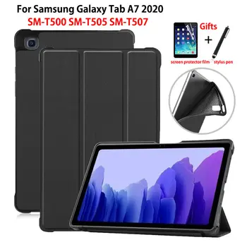 Minkštos TPU Atgal Case For Samsung Galaxy Tab A7 10.4 Padengti T500 T505 SM-T500 SM-T505 SM-T507 2020 Funda Auto Miego Stovėti Rubisafe +Dovana