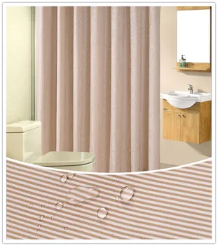 JUYANG. Vonios kambarys vandeniui dušo užuolaidos. Smėlio pinstripe dušo užuolaidos. Aukštos kokybės sustorėjimas dušo užuolaidos
