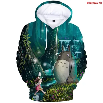 Kawaii Hoodies Totoro Anime 3D Hoodie Moterų Drabužiai Plius Dydis Streetwear Vyrų Mados Streetwear Juokinga Gobtuvu Totoro Kailis Viršūnės