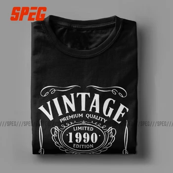 Vintage Tik 1990 M. Leidimas T-Shirt Vyrams Medvilnės T Shirts 30 Metų 30-ojo Gimtadienio Dovana Idėja Trumpas Rankovėmis Tee Drabužiai