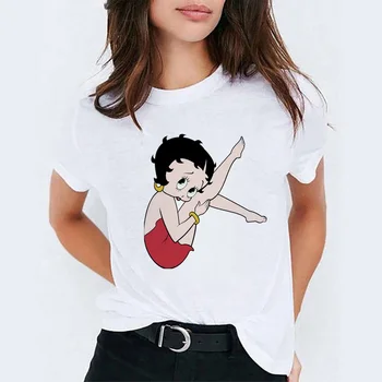 Betty boop marškinėliai moterims Vasaros 2019 mada moterims medvilnės, trumpomis rankovėmis tumblr Marškinėlius dovana jūsų draugei 