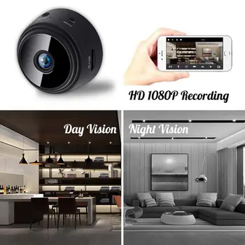 Mini Espia IP Kamera, Wireless WiFi 1080P Kamera Network Monitor Saugumo Kameros Naktinio Matymo Belaidžio Priežiūros Veiksmų Fotoaparatas