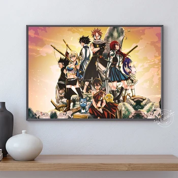 Fairy Tail Plakatas Anime Sienos Menas Spausdinti Dažymo Apdailos Nuotraukas Šiuolaikinio Namų Dekoro