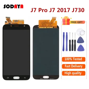 Visiškai LCD Ekranas Samsung Galaxy J7 Pro J7 2017 J730 J730F LCD Su Touch Ekranas skaitmeninis keitiklis Surinkimas Nemokamas Pristatymas