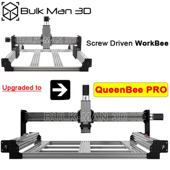 QueenBee PRO CNC Staklės Upgrade Kit WorkBee į QueenBee PRO CNC 4 Krypties Sraigtas Varomas Graverio Frezavimo Staklės