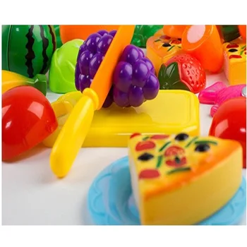 24Pcs Supjaustyti Vaisiai ir Daržovės, Maisto Montessori Žaislai Žaidimas Modeliavimas Virtuvės Serijos Žaislų Ankstyvojo Ugdymo Dovana Žaisti žaislų namai