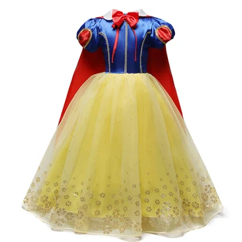 Girls cartoon princesė Dress Išgalvotas Šalis Suknelė, Kostiumas Princesė Mergina Dress up Kids Cosplay Šalies Vestido Mergaitėms Nešioti