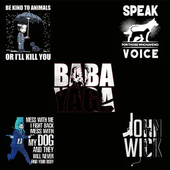 Wick John Hooddies Filmą BABA YAGA Spausdinti Kūrybinis Dizainas Mados Atsitiktinis ilgomis Rankovėmis Medvilnės Palaidinukė