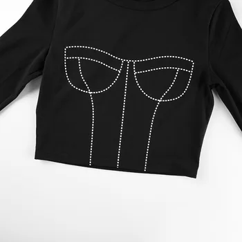Bella Filosofija T-shirt Moterims, Naujas ilgomis Rankovėmis Estetinės Grafinis Spausdinti Streetwear Tees Moterų Viršūnių Gotikos Stiliaus Marškinėliai, Femme