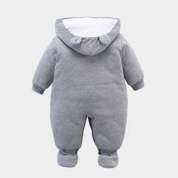 Naujagimio Totoro Romper Japonų Anime Kūdikių Medvilnės Berniukas Mergaitė Gobtuvu Vienas-Storas Gabalas Drabužių Žiemos Bebe Komplektai